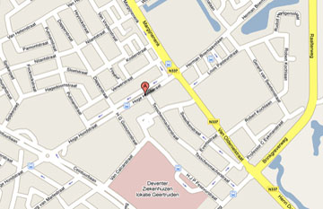 Afbeelding van Plattegrond Hoge Hondstraat te Deventer daar waar Nagelstyliste is gevestigd.